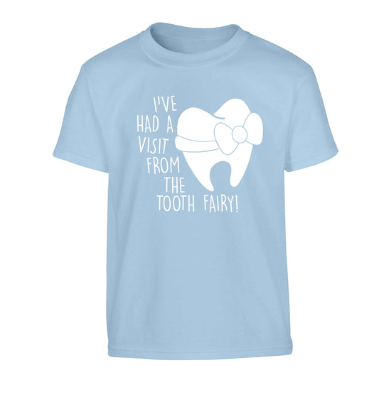 Visit From Tooth Fairy Children's light blue Tshirt 12-13 Years