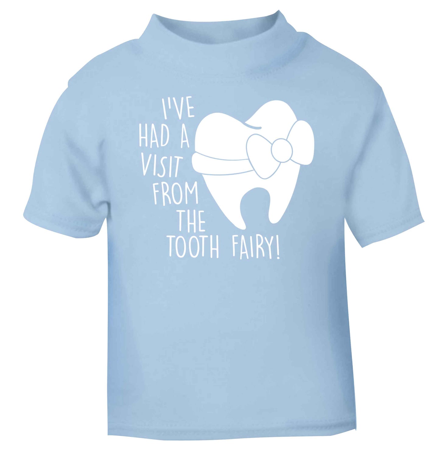Visit From Tooth Fairy light blue baby toddler Tshirt 2 Years
