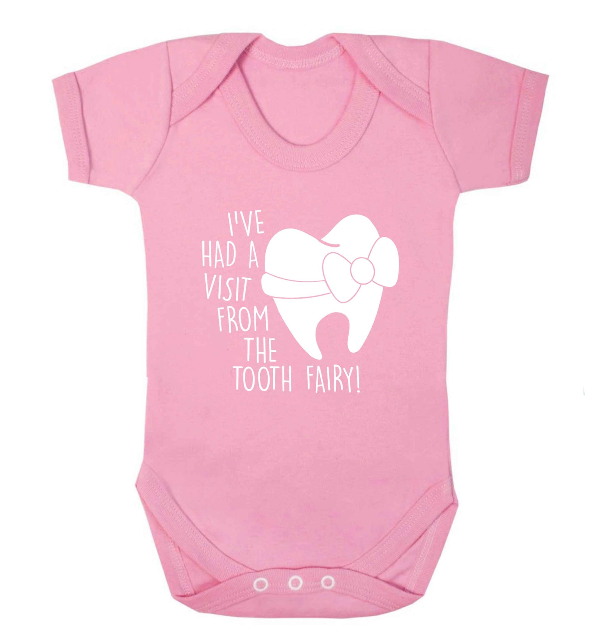 Visit From Tooth Fairy baby vest pale pink 18-24 months