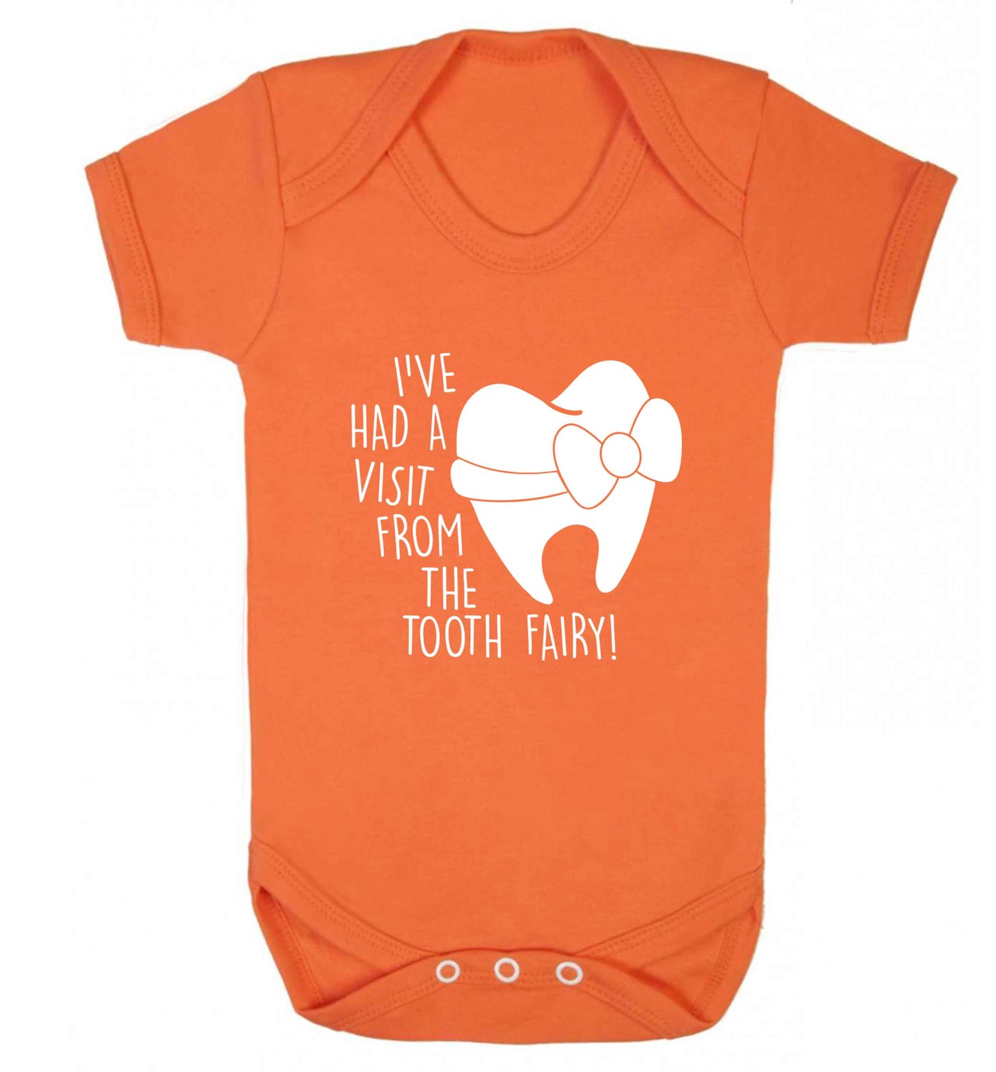 Visit From Tooth Fairy baby vest orange 18-24 months