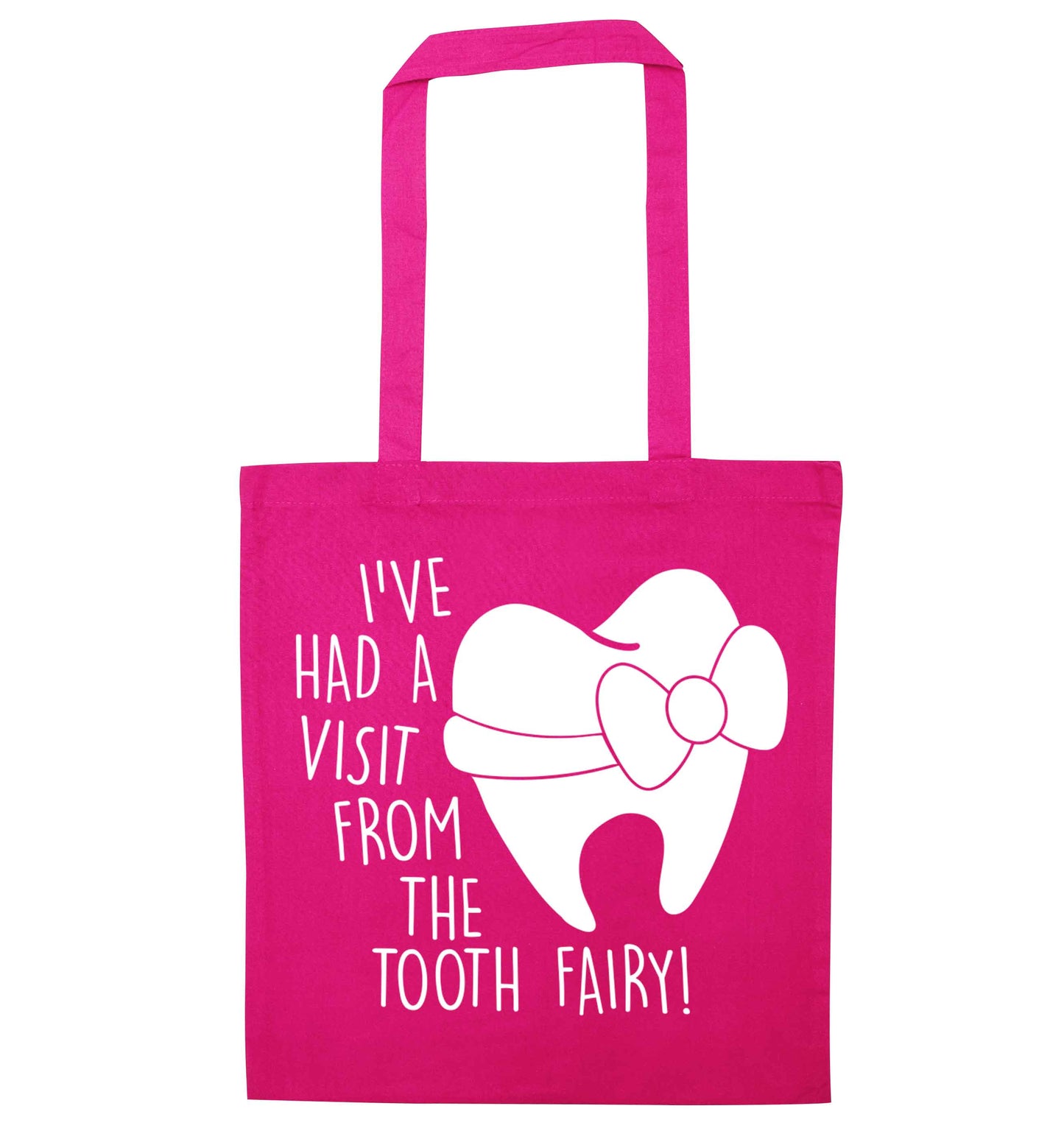 Visit From Tooth Fairy pink tote bag