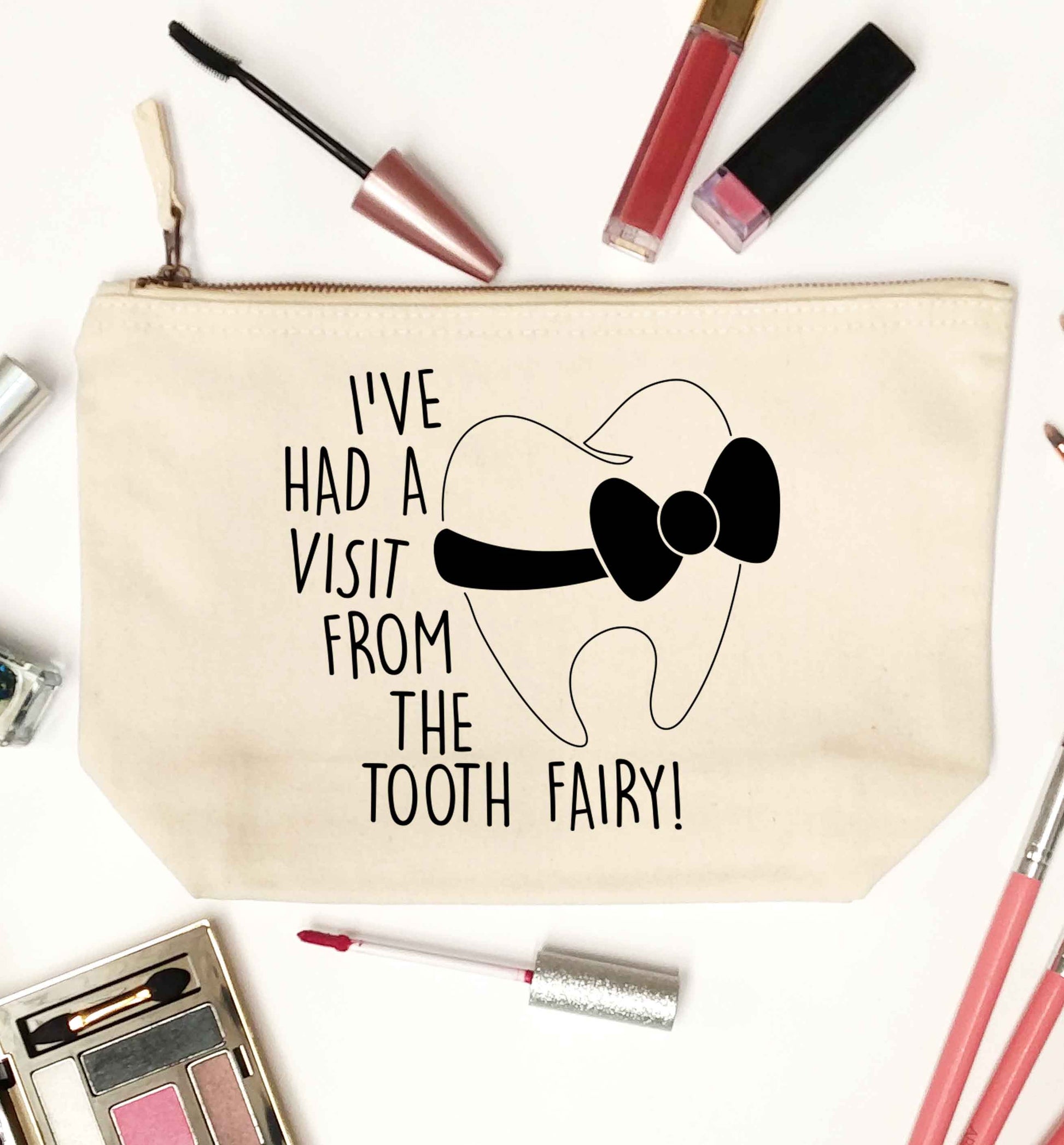 Visit From Tooth Fairy natural makeup bag