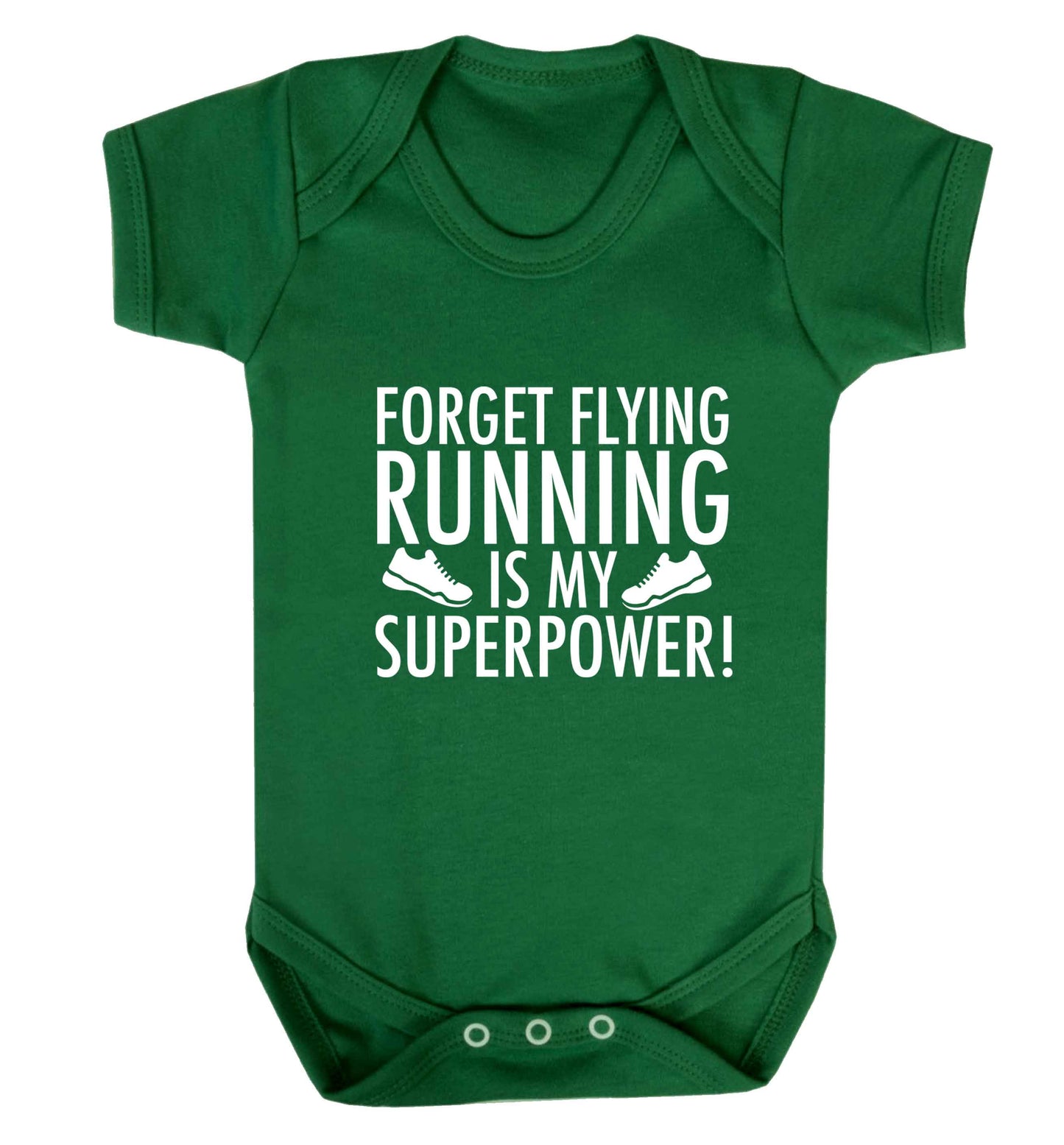 Crazy running dude baby vest green 18-24 months
