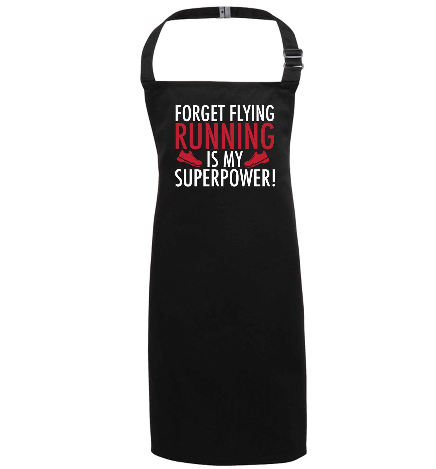 Forget flying running is my superpower black apron 7-10 years