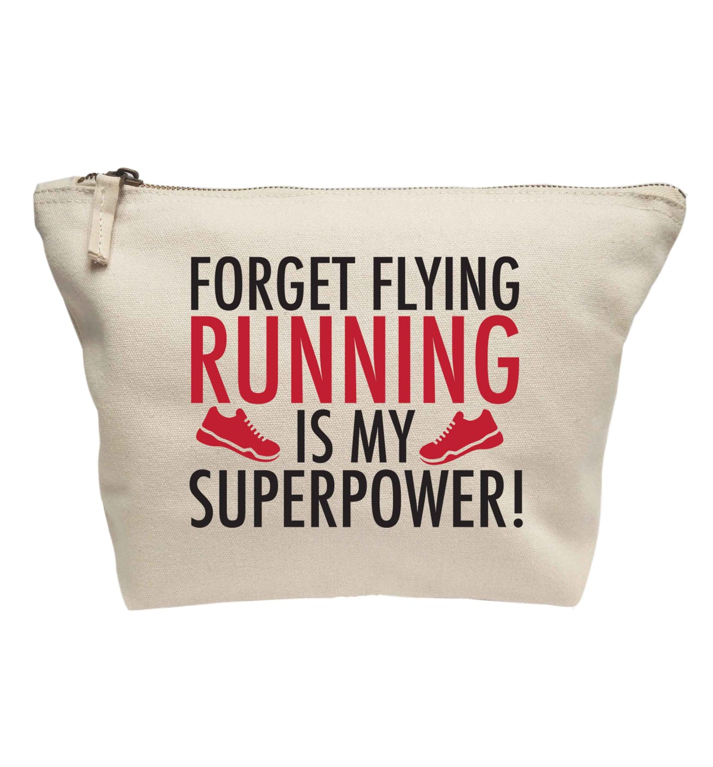 Forget flying running is my superpower | Makeup / wash bag