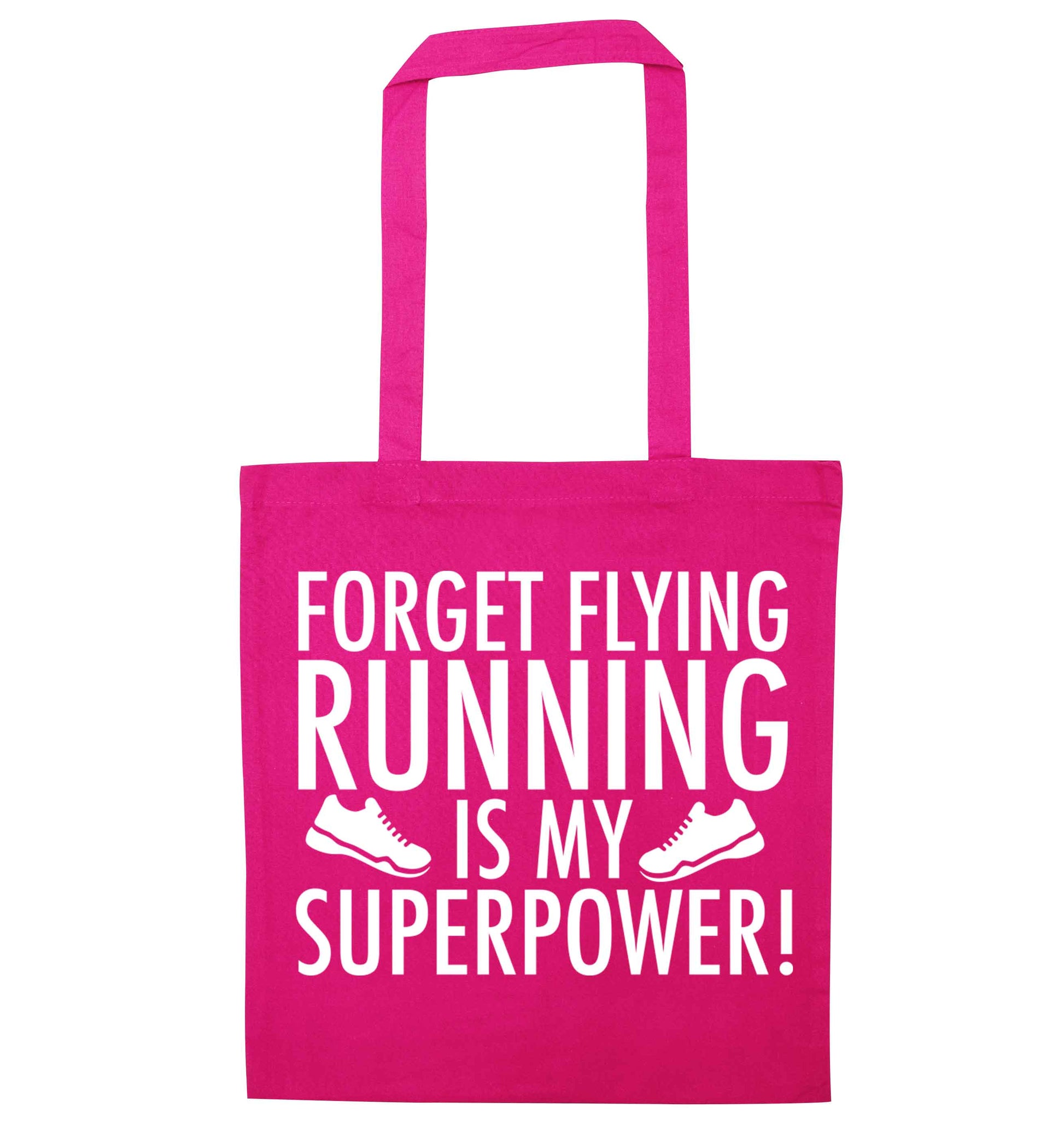Crazy running dude pink tote bag