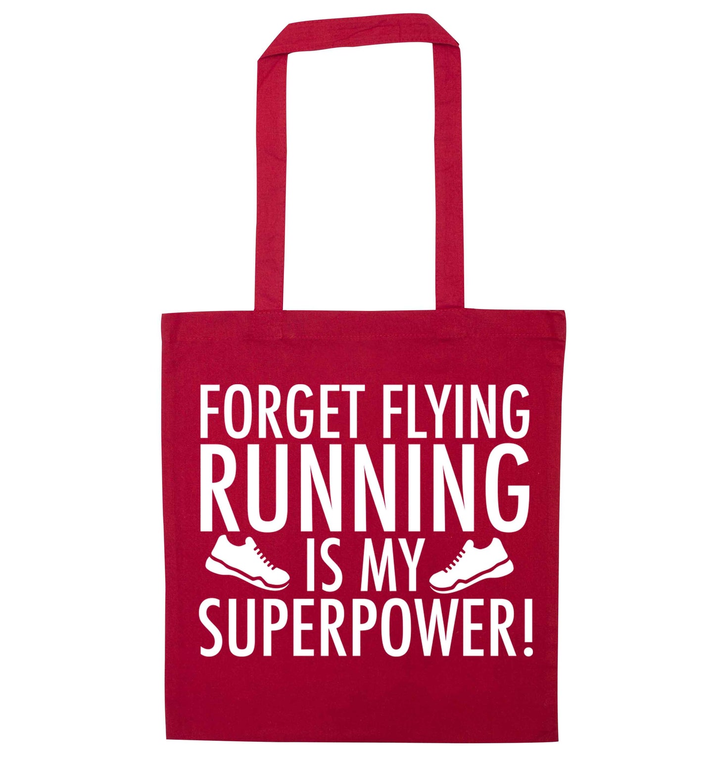 Crazy running dude red tote bag