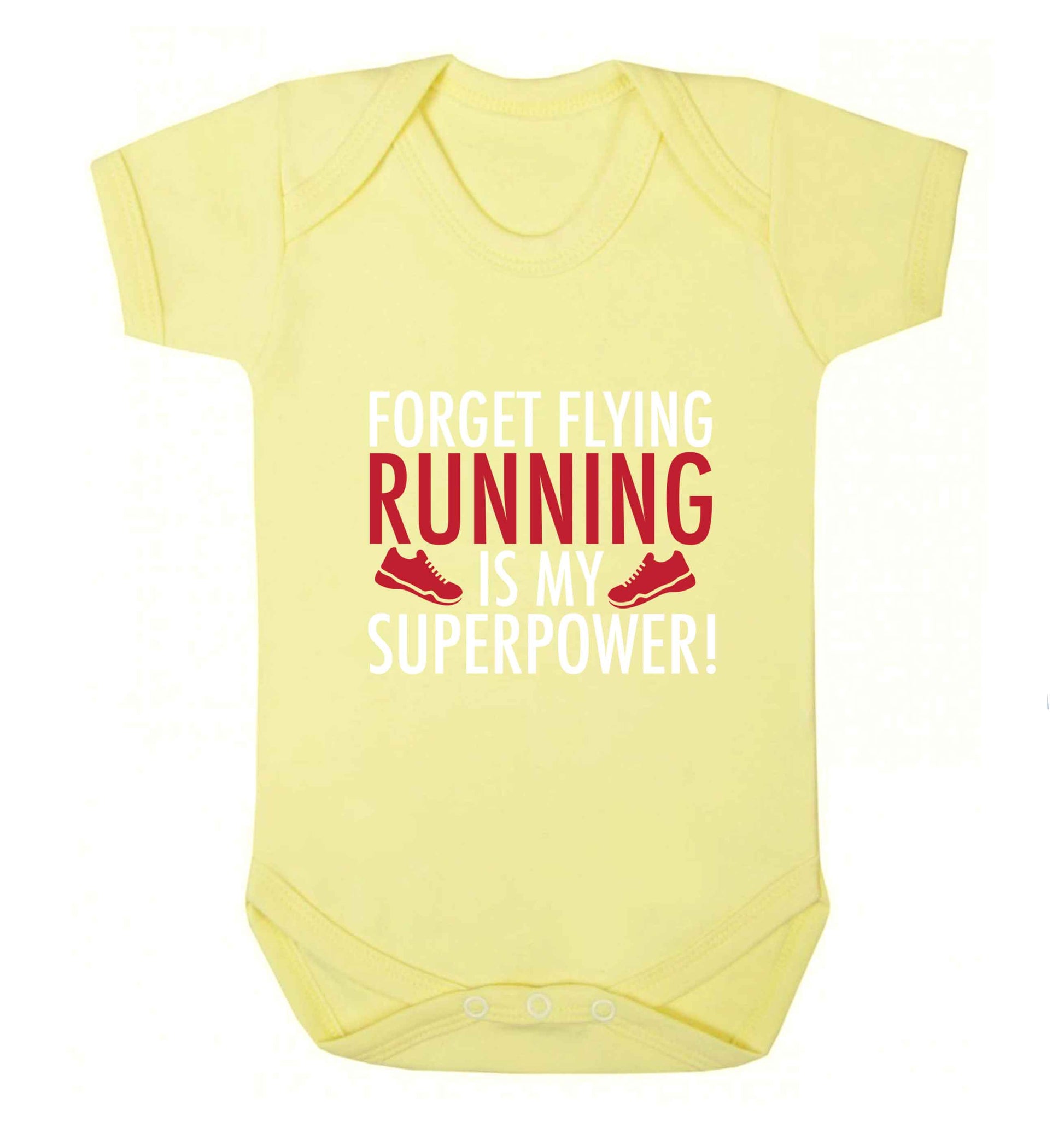 Crazy running dude baby vest pale yellow 18-24 months