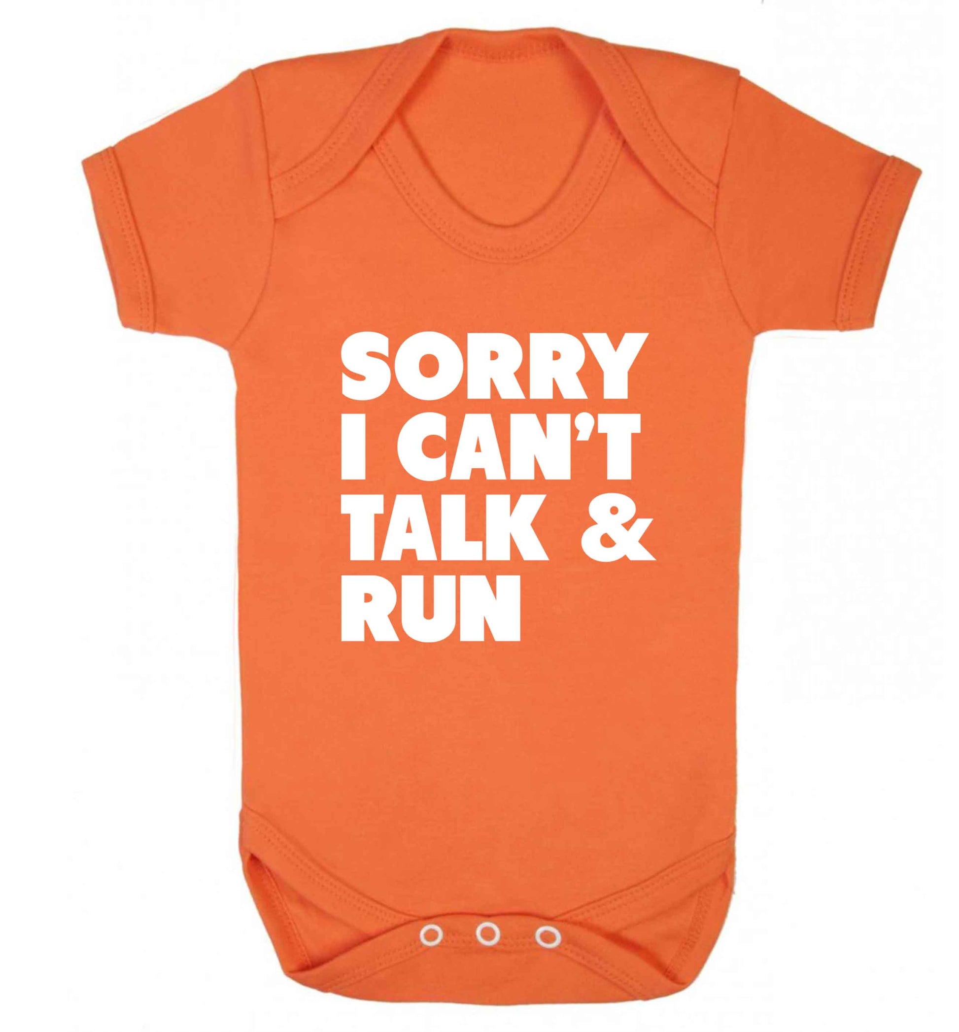 Sorry I can't talk and run baby vest orange 18-24 months