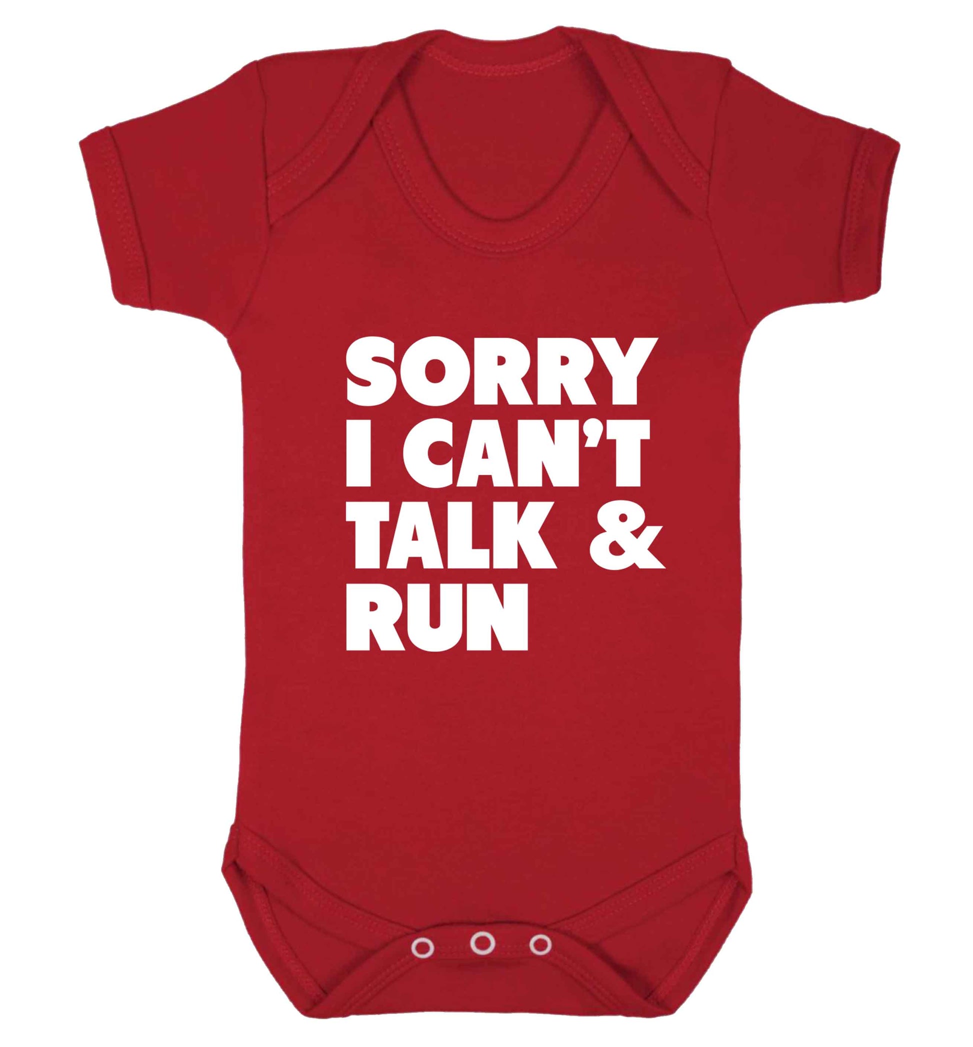 Sorry I can't talk and run baby vest red 18-24 months