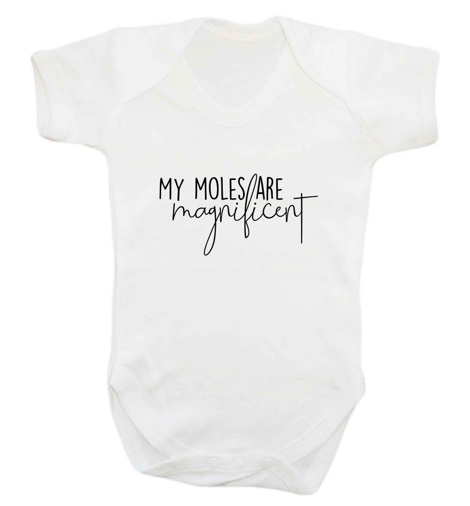 My moles are magnificent baby vest white 18-24 months