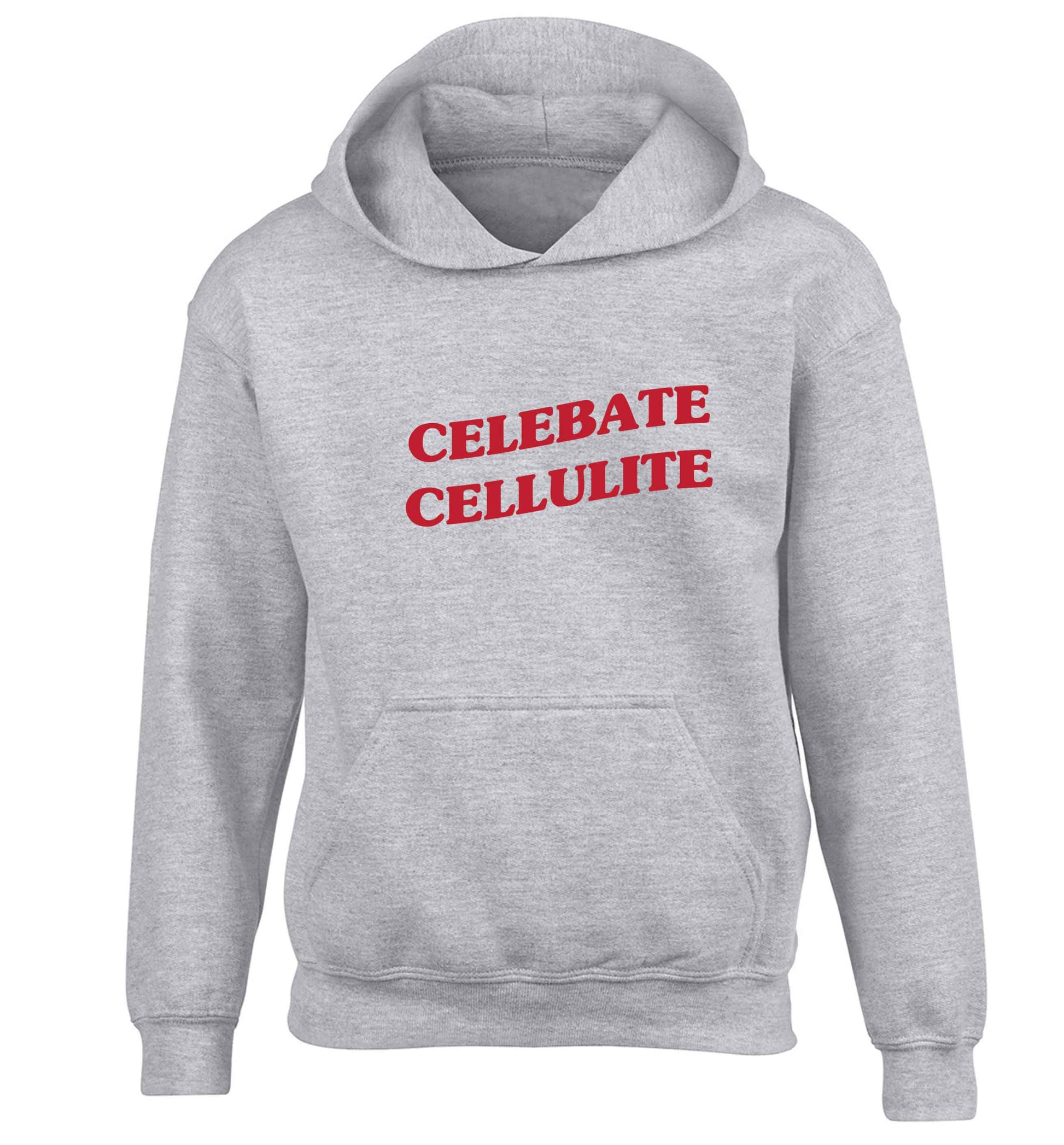 Celebrate cellulite children's grey hoodie 12-13 Years