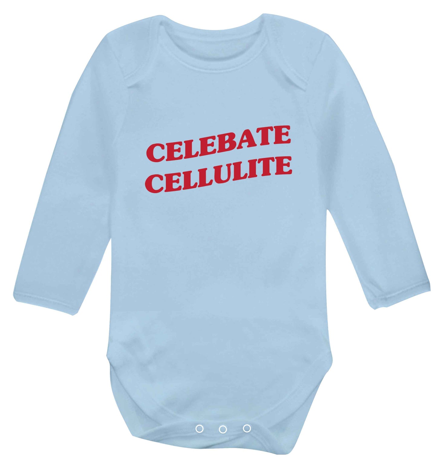Celebrate cellulite baby vest long sleeved pale blue 6-12 months