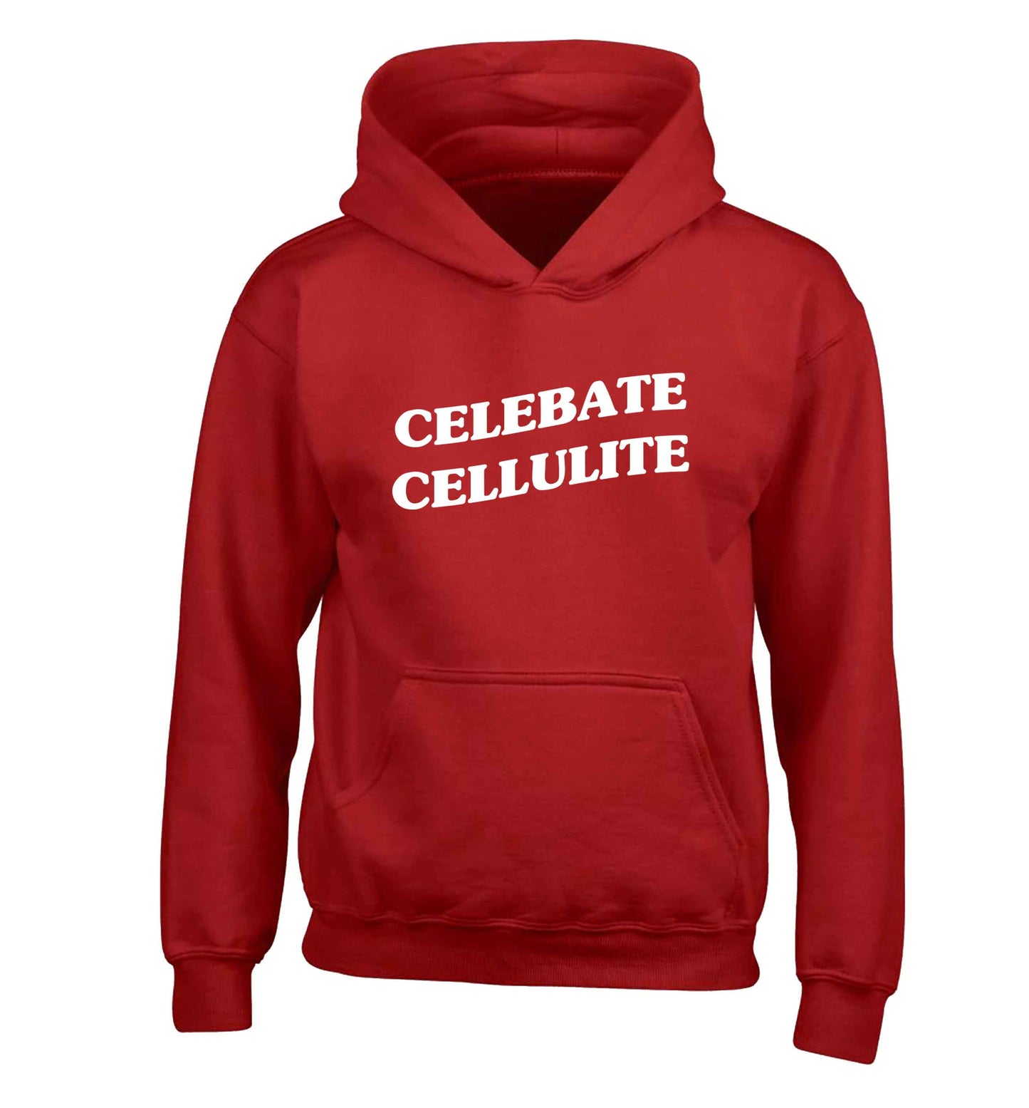 Celebrate cellulite children's red hoodie 12-13 Years