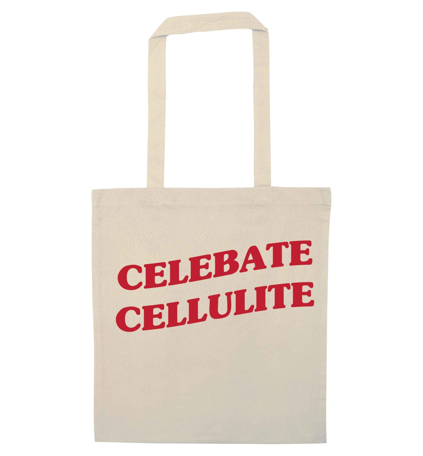 Celebrate cellulite natural tote bag