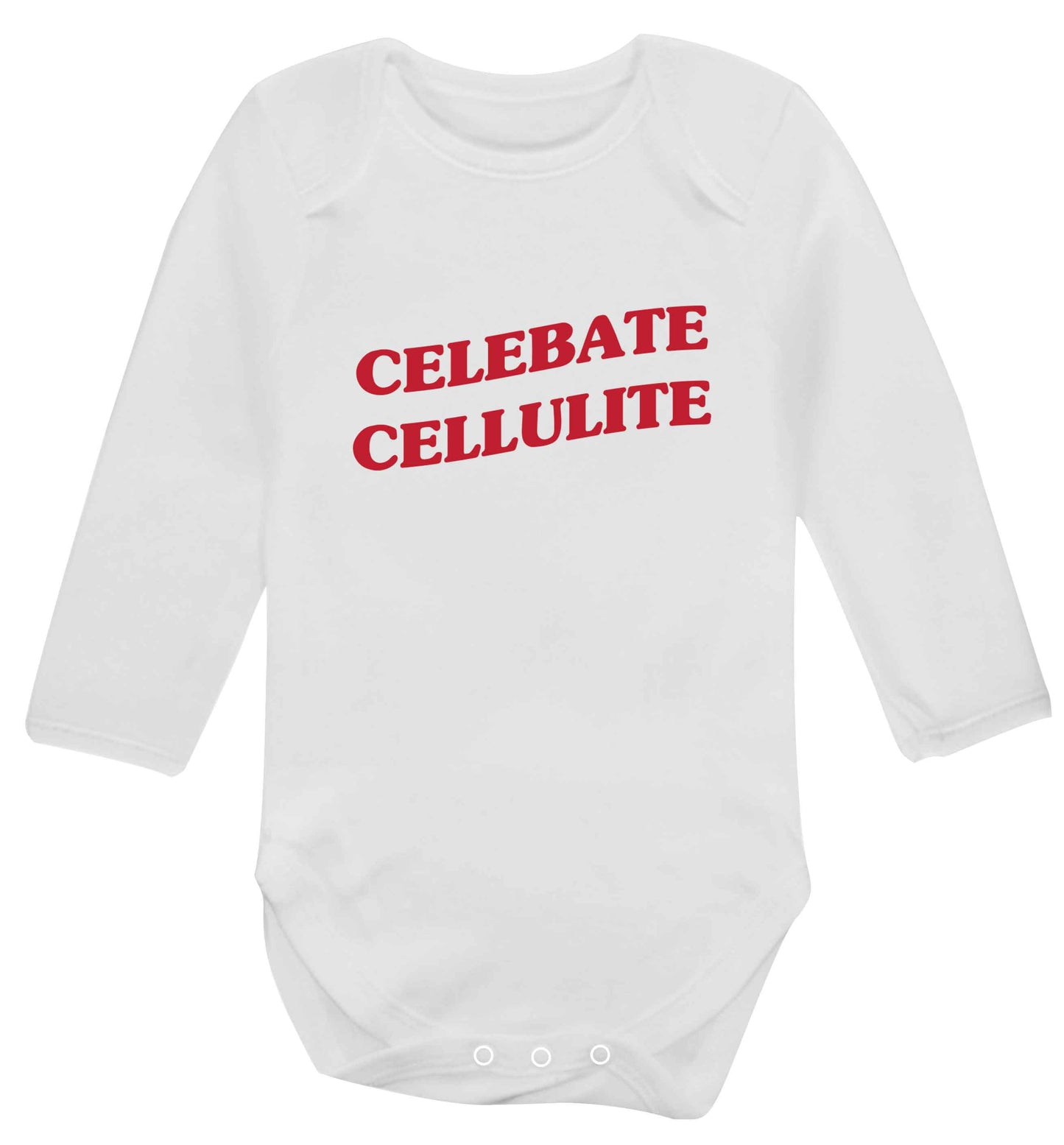 Celebrate cellulite baby vest long sleeved white 6-12 months