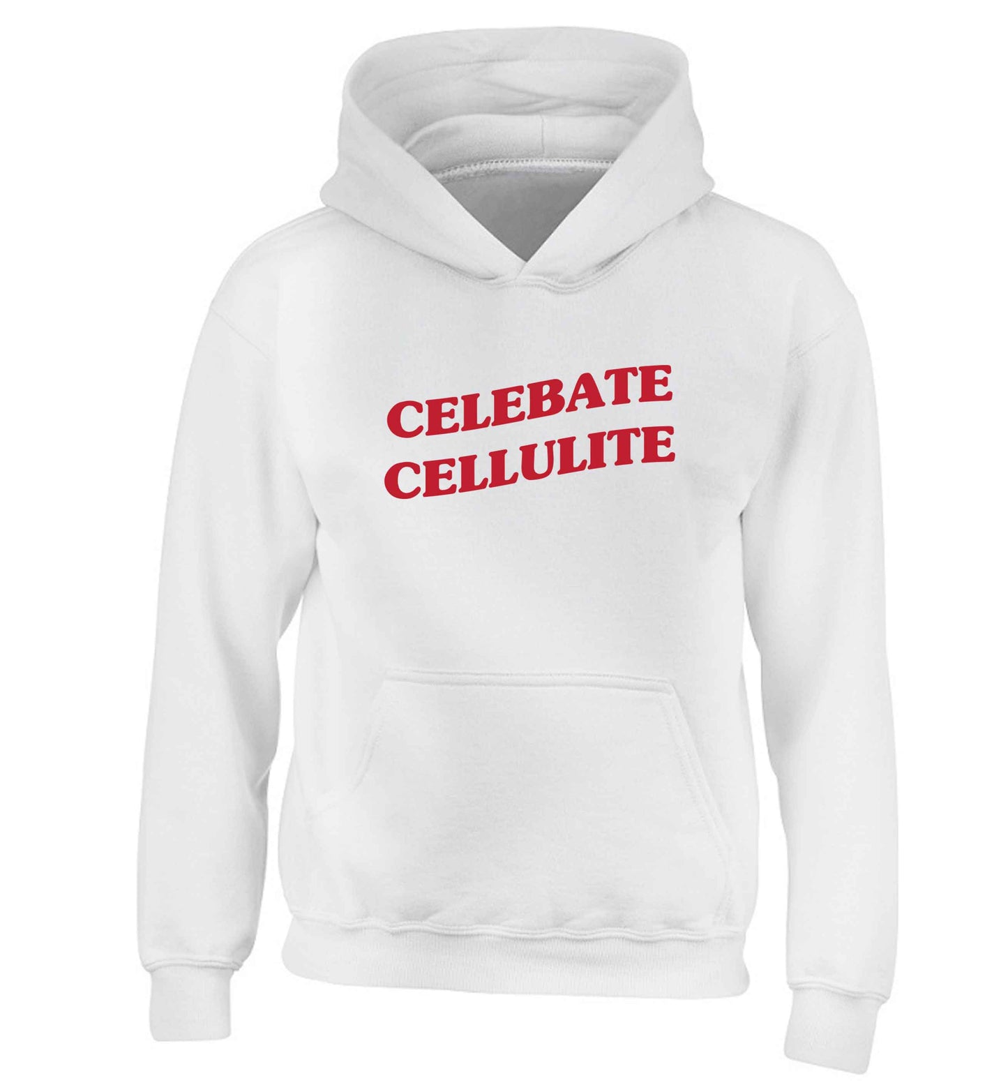 Celebrate cellulite children's white hoodie 12-13 Years