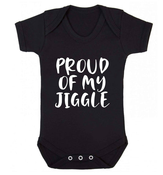 Proud of my jiggle baby vest black 18-24 months