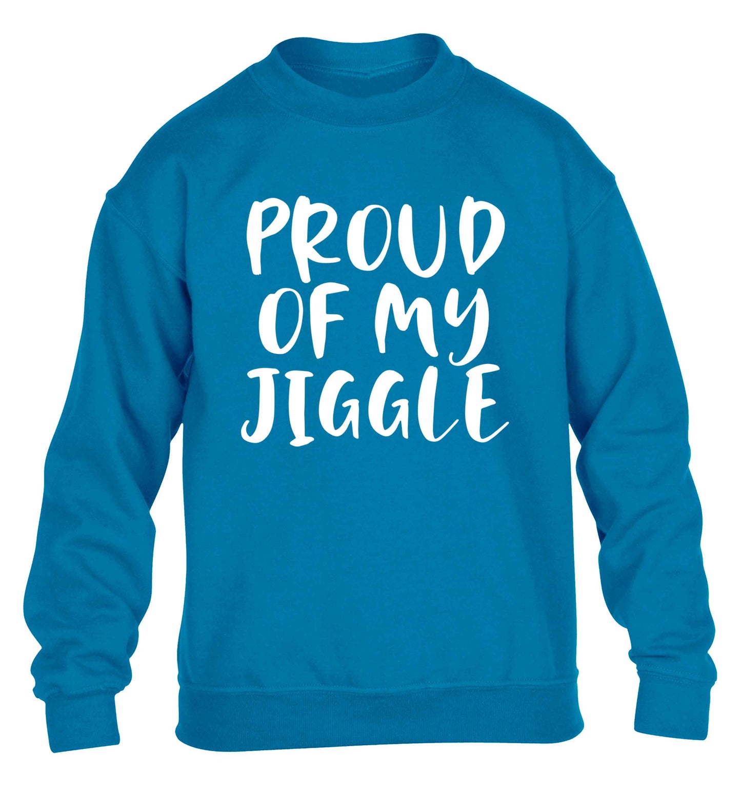 Proud of my jiggle children's blue sweater 12-13 Years