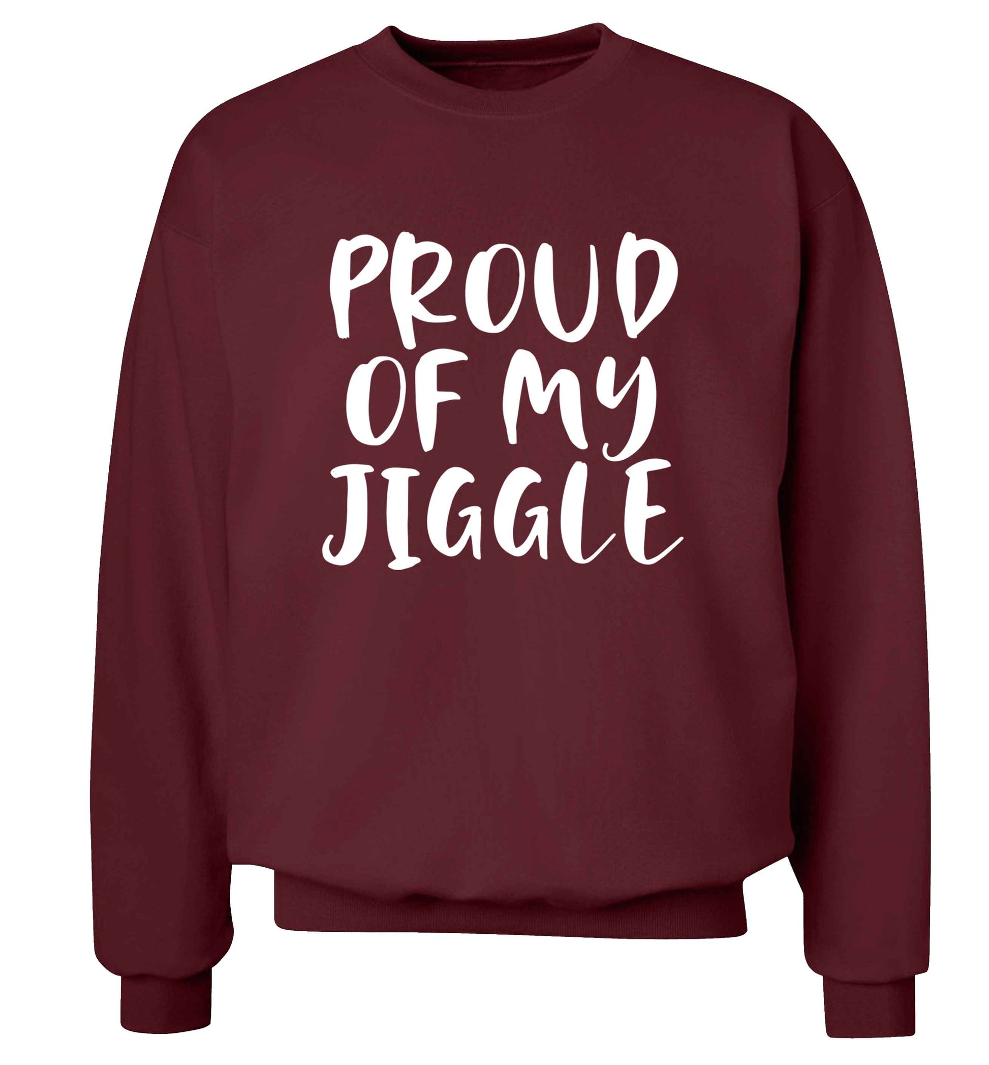 Proud of my jiggle adult's unisex maroon sweater 2XL