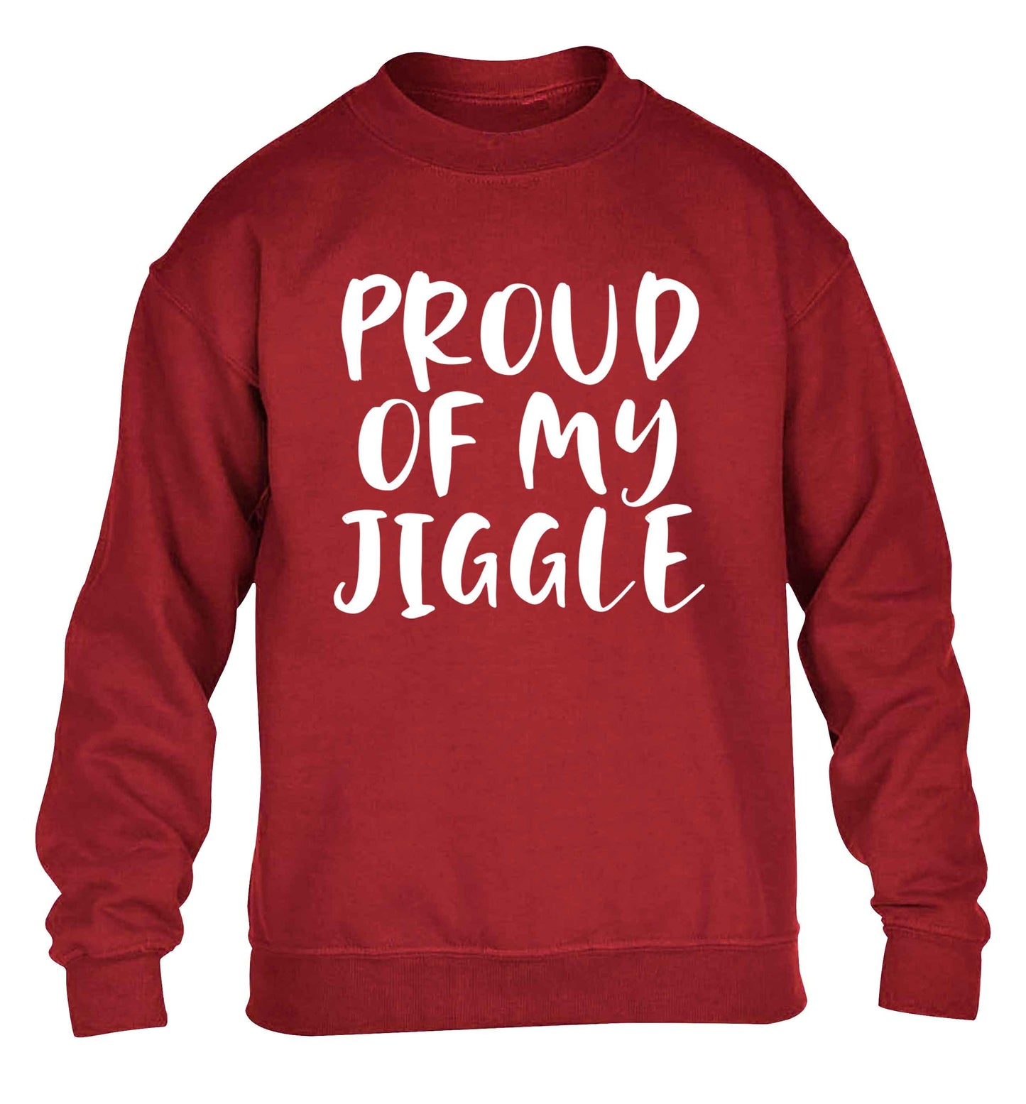 Proud of my jiggle children's grey sweater 12-13 Years