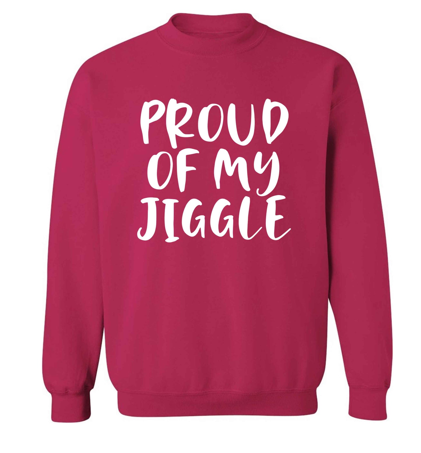 Proud of my jiggle adult's unisex pink sweater 2XL