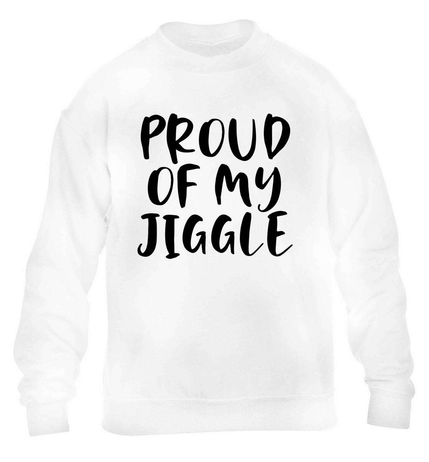 Proud of my jiggle children's white sweater 12-13 Years