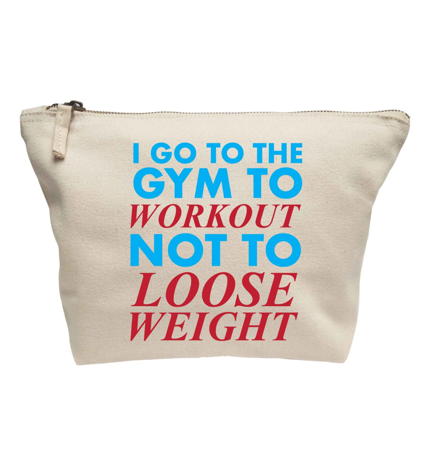 I go to the gym to workout not to loose weight | Makeup / wash bag