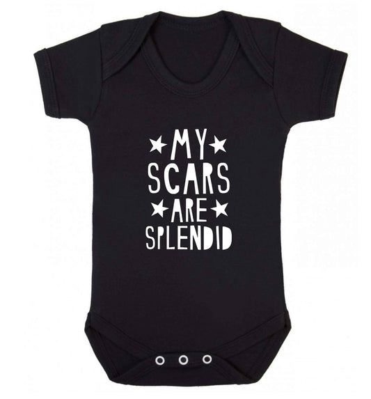 My scars are beautiful baby vest black 18-24 months