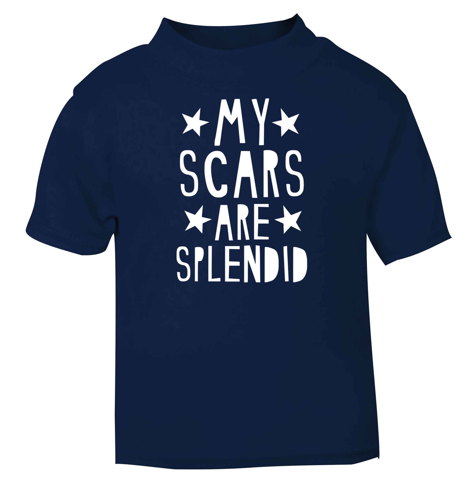 My scars are beautiful navy baby toddler Tshirt 2 Years