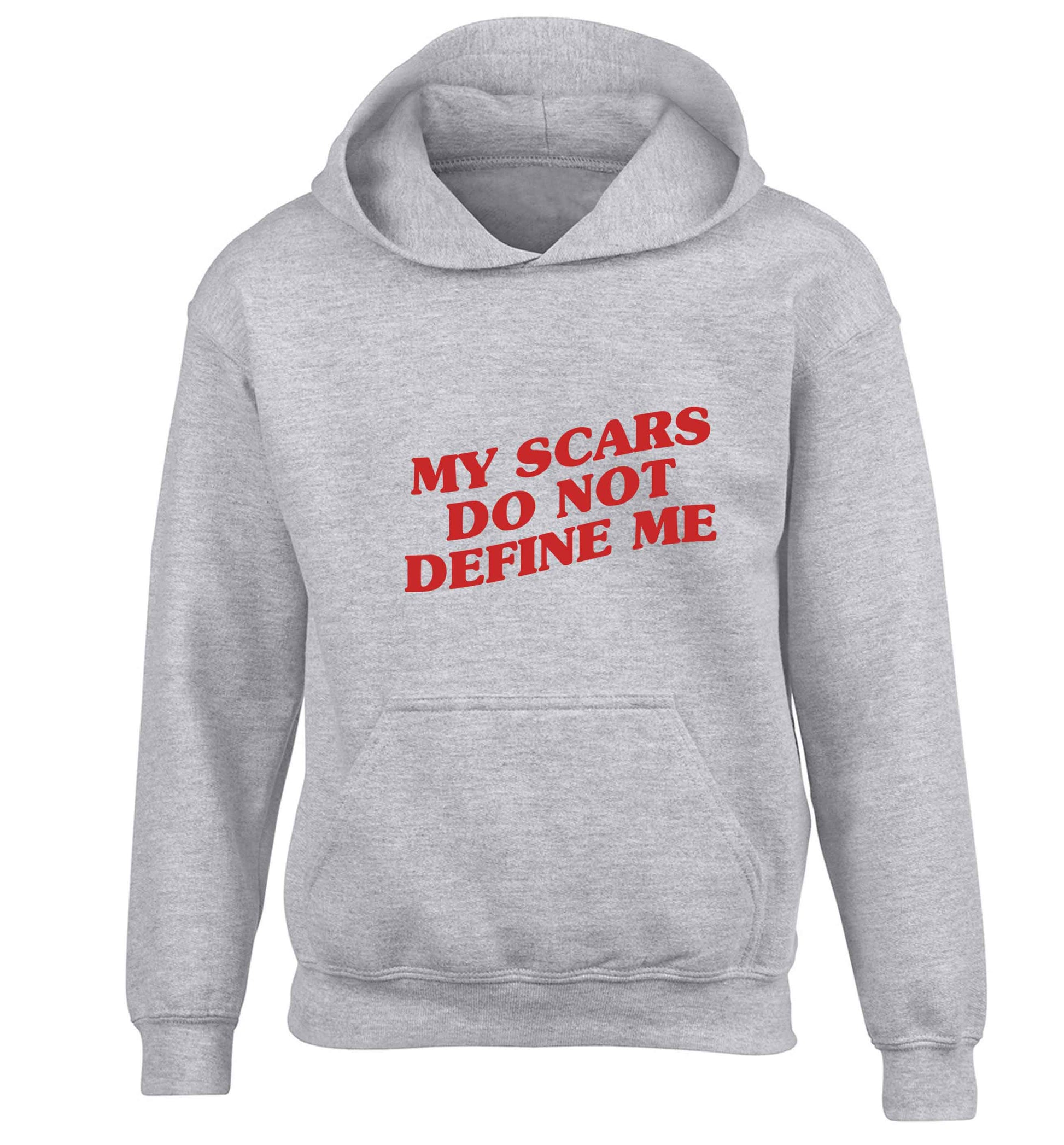 My scars do not define me children's grey hoodie 12-13 Years