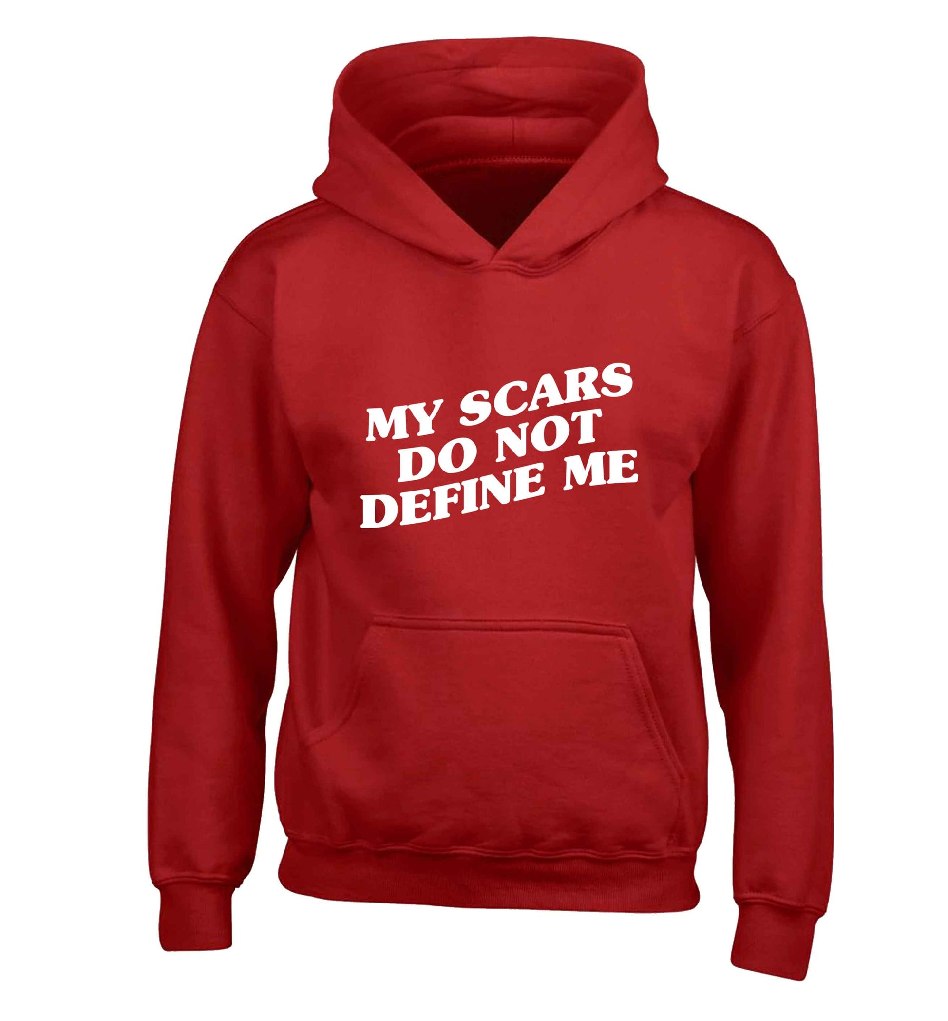 My scars do not define me children's red hoodie 12-13 Years