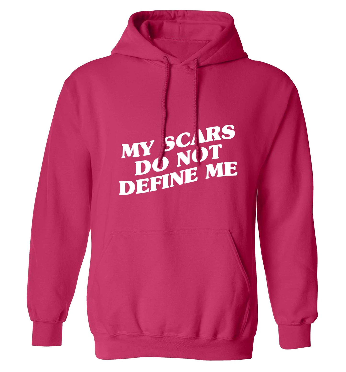 My scars do not define me adults unisex pink hoodie 2XL