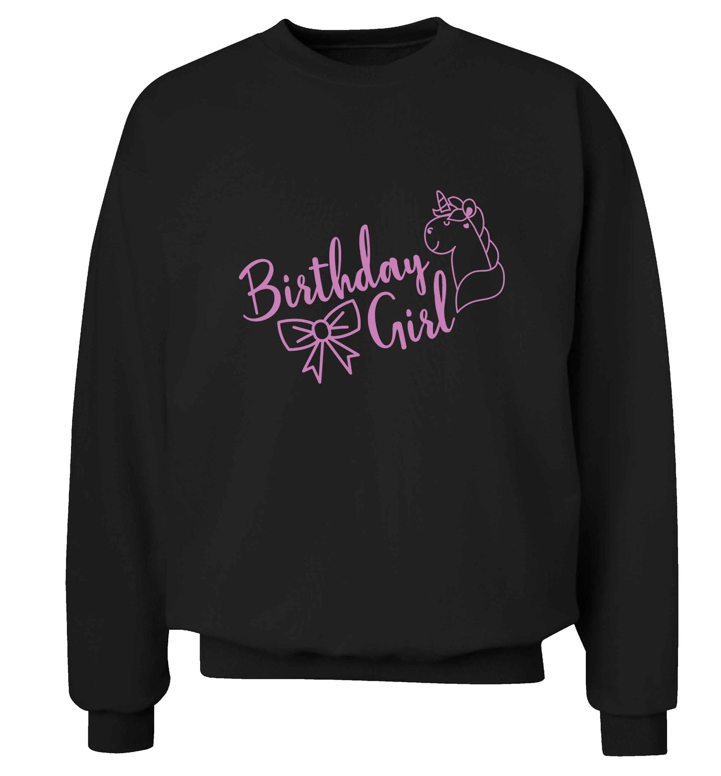 Birthday girl adult's unisex black sweater 2XL