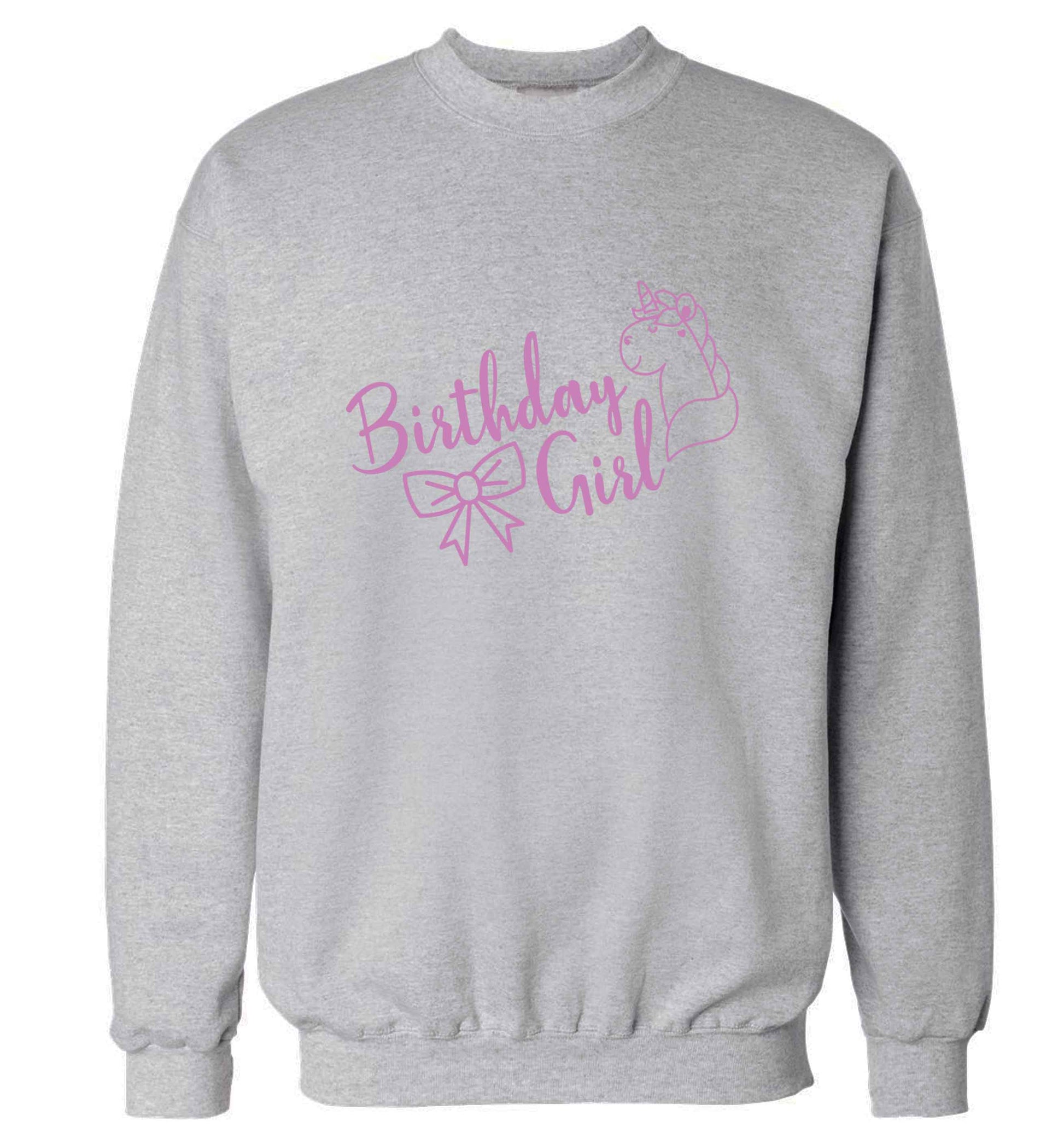 Birthday girl adult's unisex grey sweater 2XL