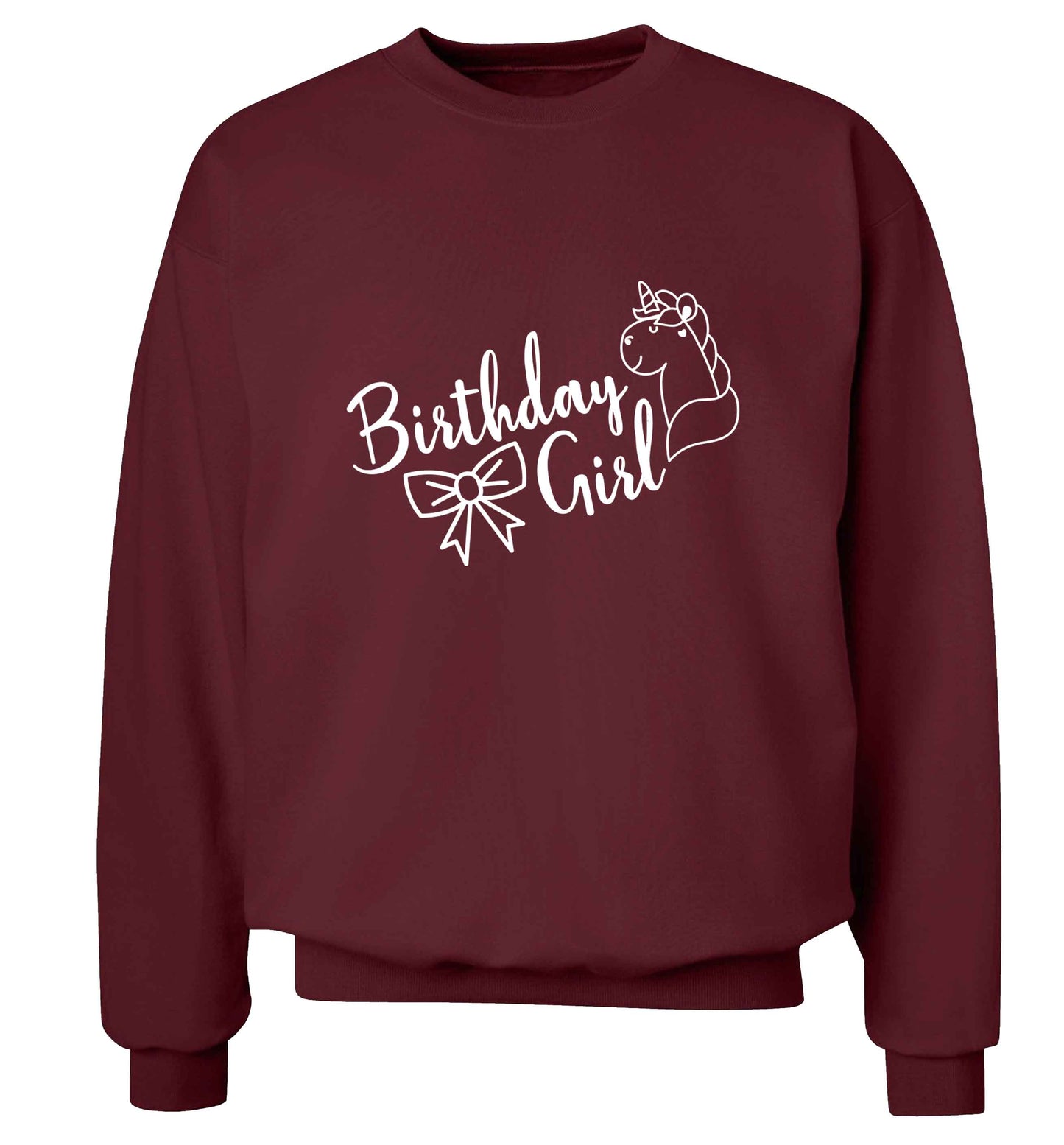 Birthday girl adult's unisex maroon sweater 2XL