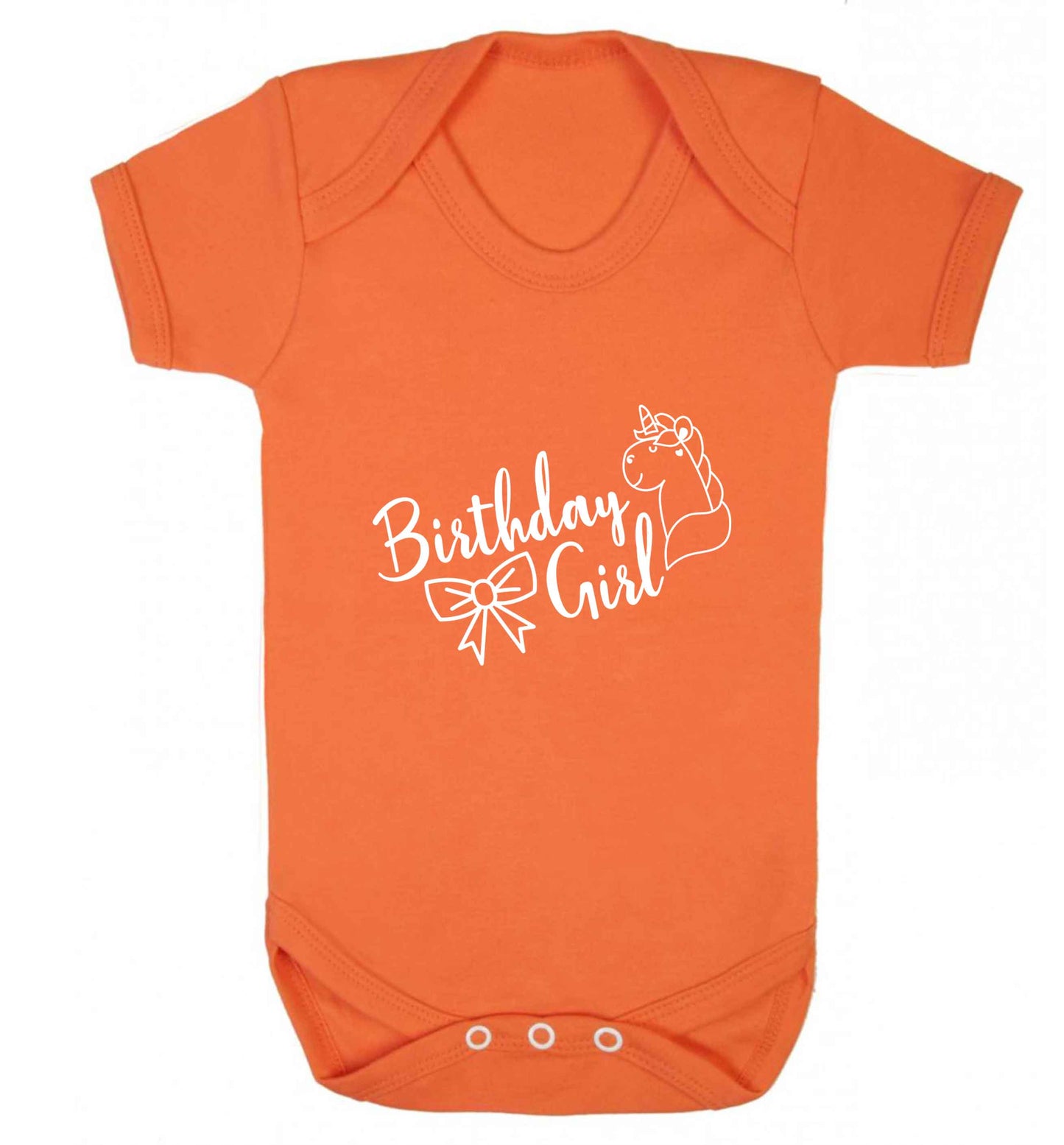 Birthday girl baby vest orange 18-24 months