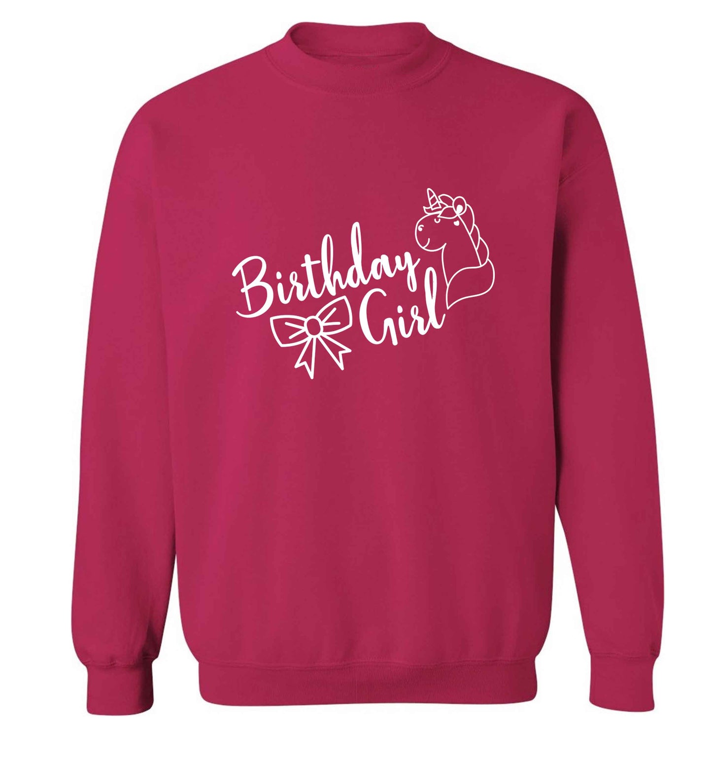 Birthday girl adult's unisex pink sweater 2XL