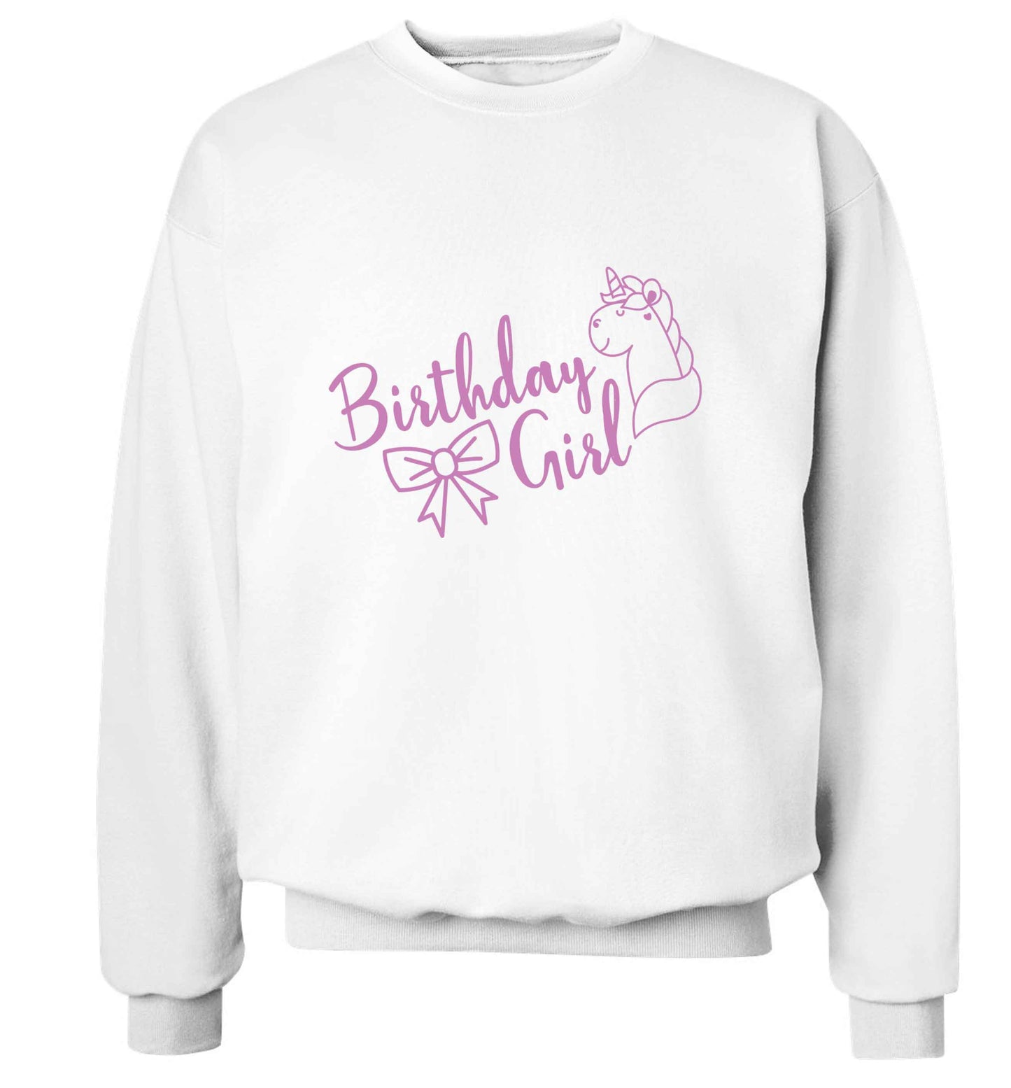 Birthday girl adult's unisex white sweater 2XL