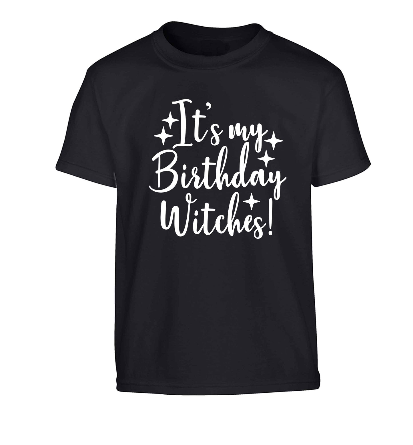 It's my birthday witches!Children's black Tshirt 12-13 Years