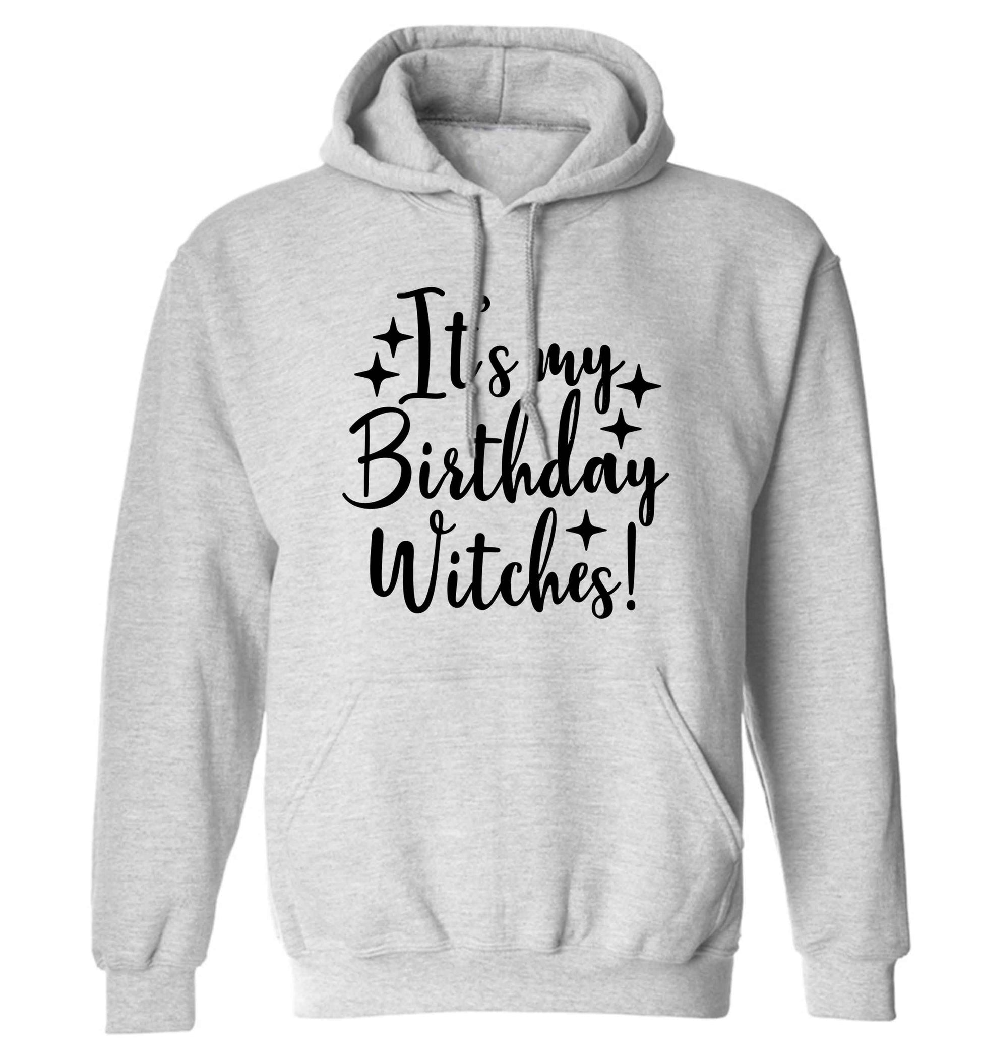 It's my birthday witches!adults unisex grey hoodie 2XL