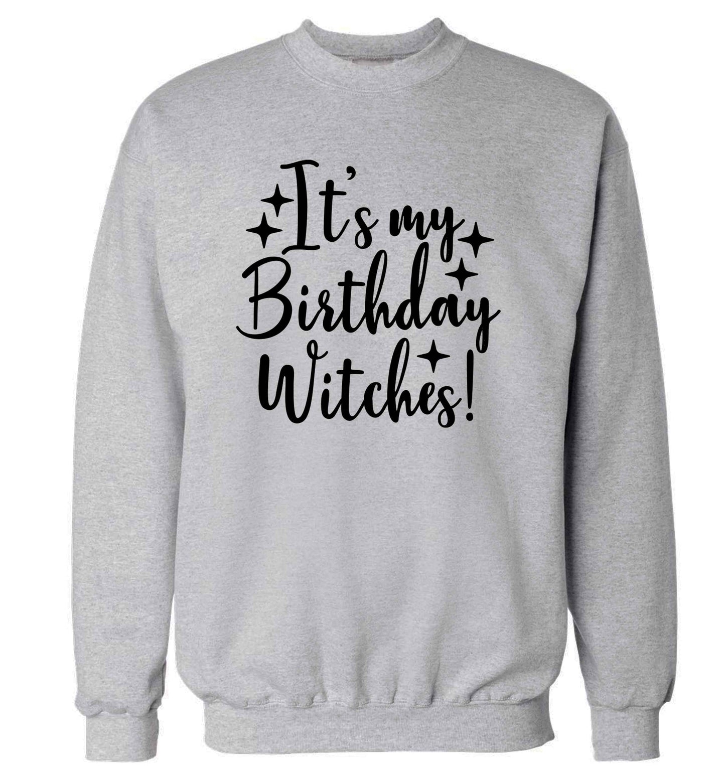 It's my birthday witches!adult's unisex grey sweater 2XL