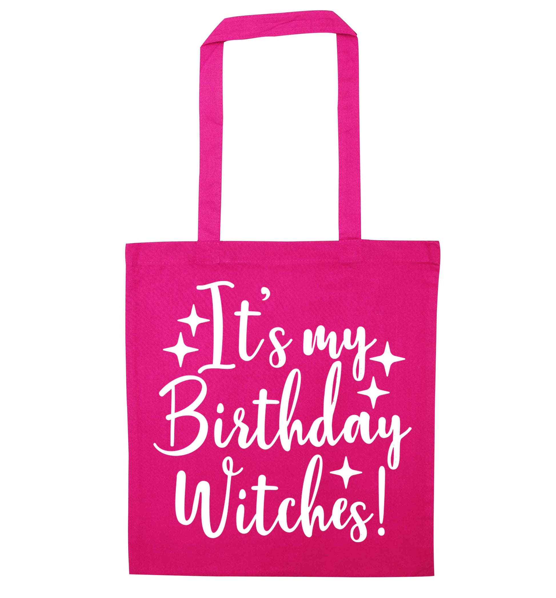 It's my birthday witches!pink tote bag