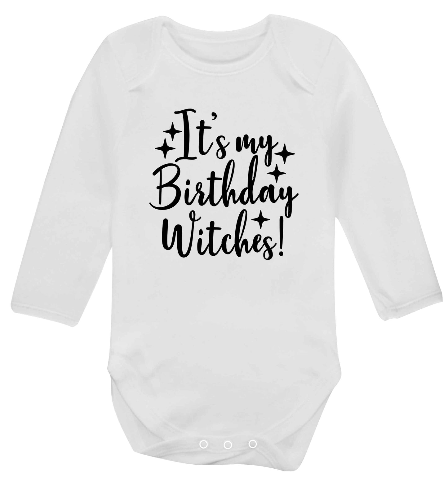 It's my birthday witches!baby vest long sleeved white 6-12 months