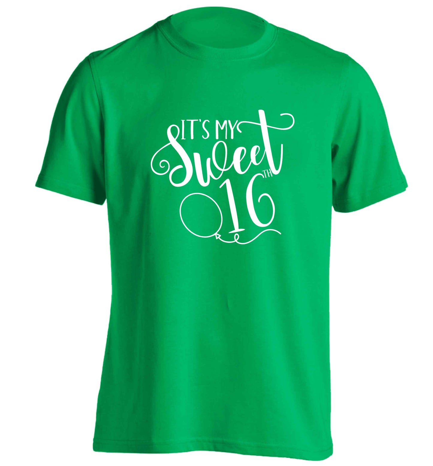 It's my sweet 16thadults unisex green Tshirt 2XL