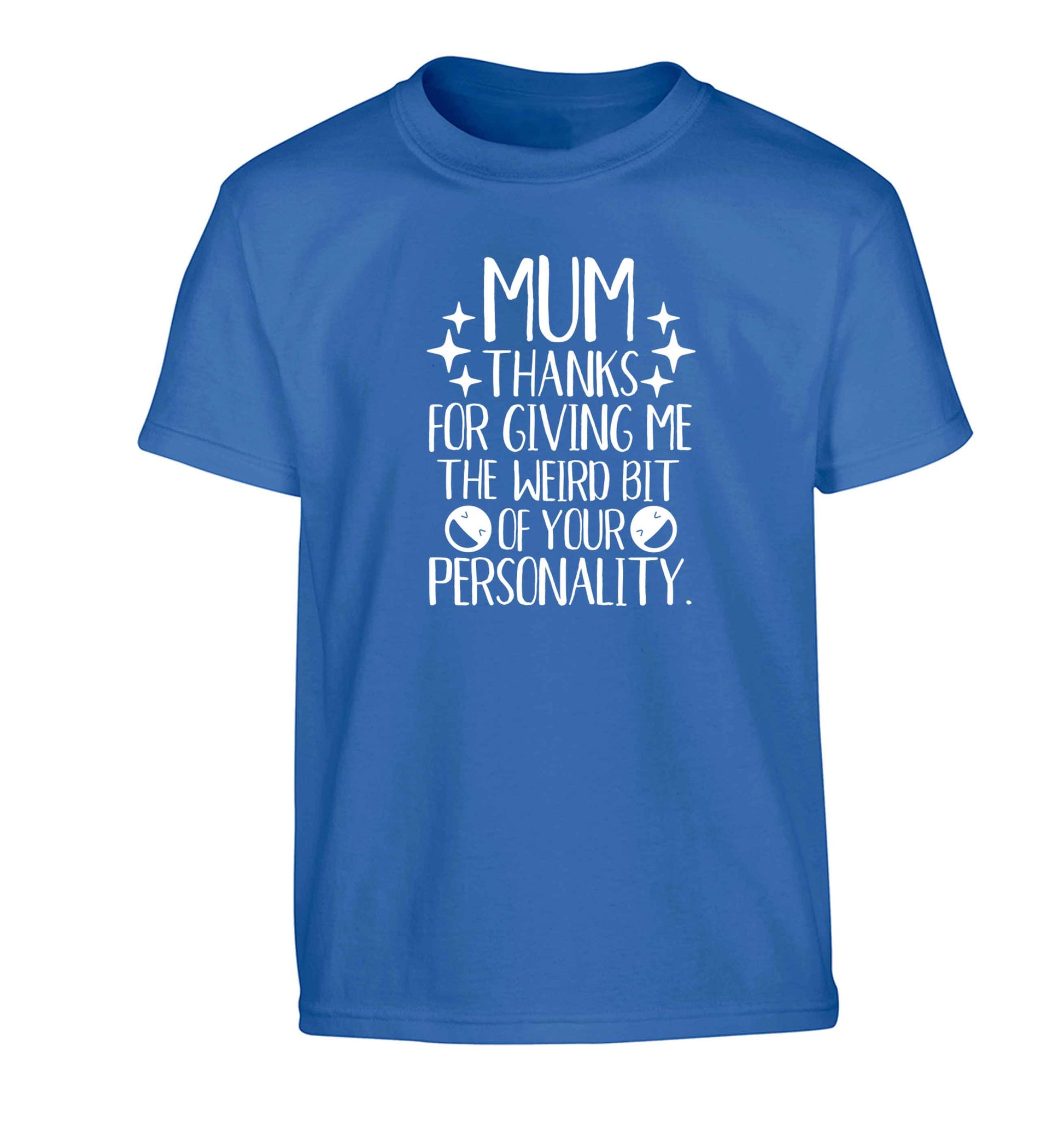 Mum, I love you more than halloumi and if you know me at all you know how deep that is Children's blue Tshirt 12-13 Years
