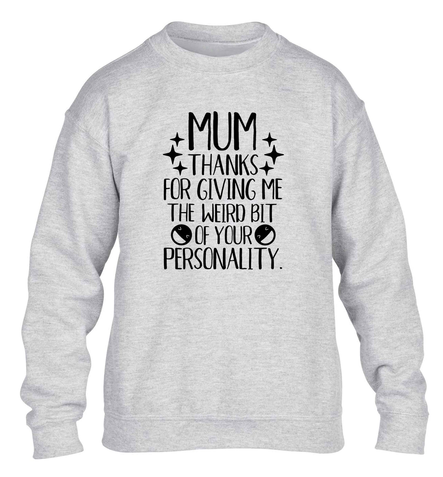 Mum, I love you more than halloumi and if you know me at all you know how deep that is children's grey sweater 12-13 Years