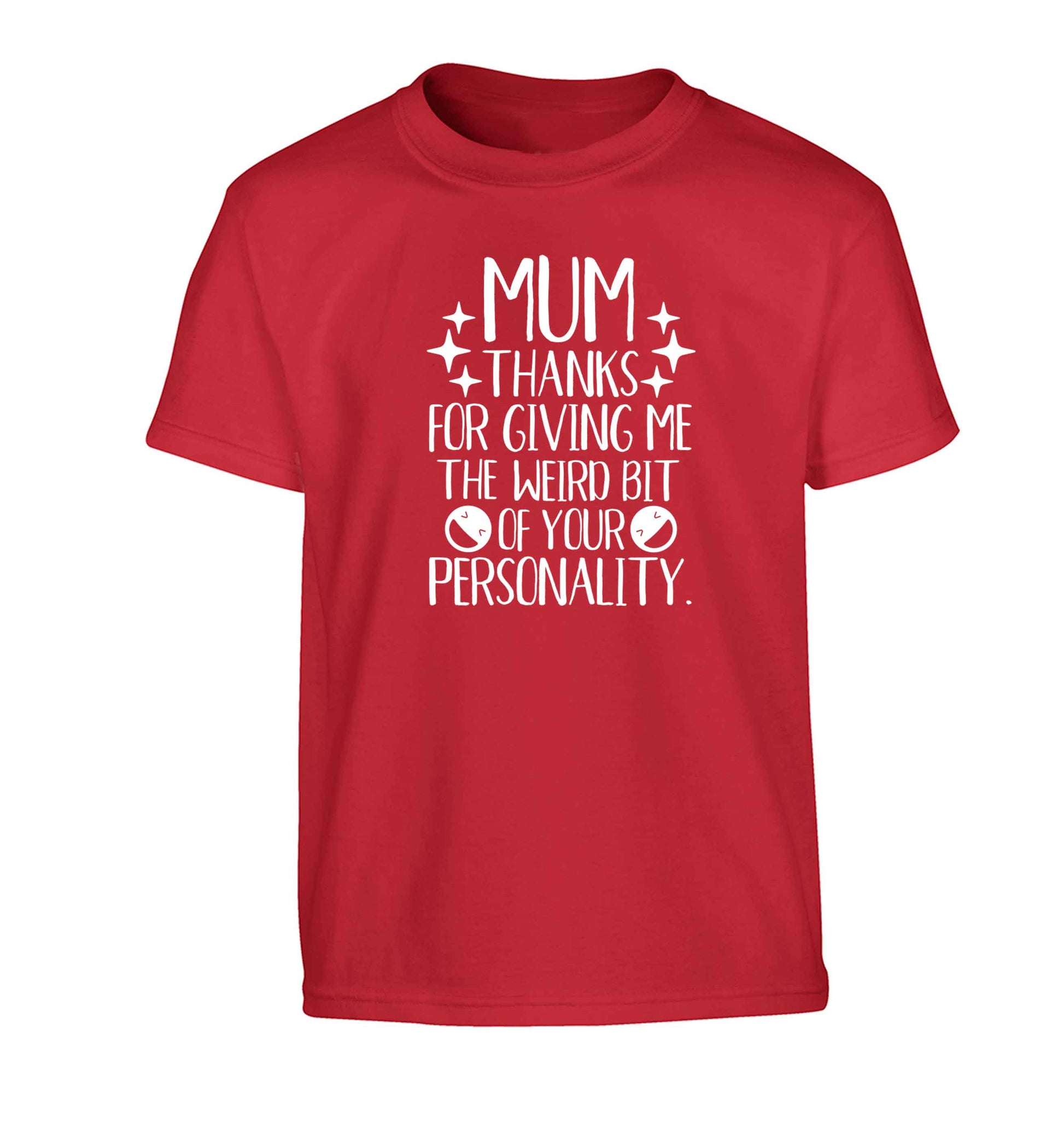 Mum, I love you more than halloumi and if you know me at all you know how deep that is Children's red Tshirt 12-13 Years