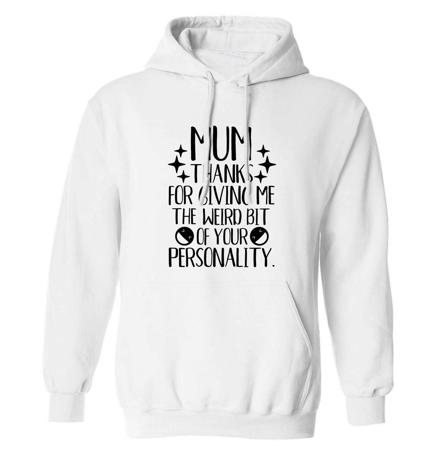 Mum, I love you more than halloumi and if you know me at all you know how deep that is adults unisex white hoodie 2XL