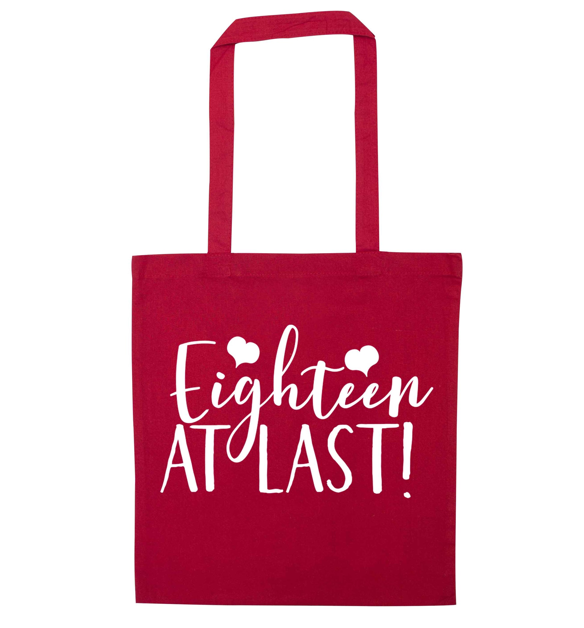 Eighteen at last!red tote bag